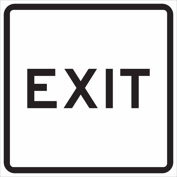 Brady Traffic Sign, 18 in H, 18" W, Aluminum, Square, English, 115474 115474 - main